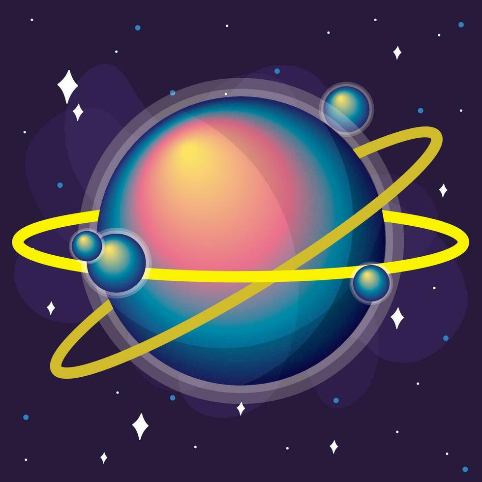 Isolated abstract plantet Cosmic star Vector illustration