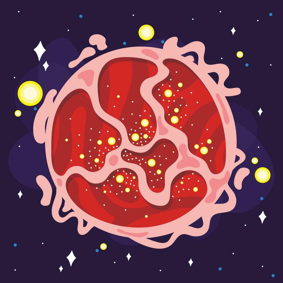 Isolated abstract plantet Cosmic star Vector illustration