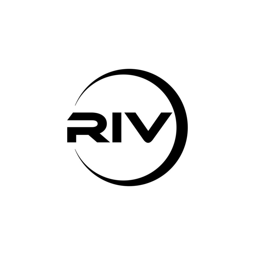 riv letra logo diseño, inspiración para un único identidad. moderno elegancia y creativo diseño. filigrana tu éxito con el sorprendentes esta logo. vector