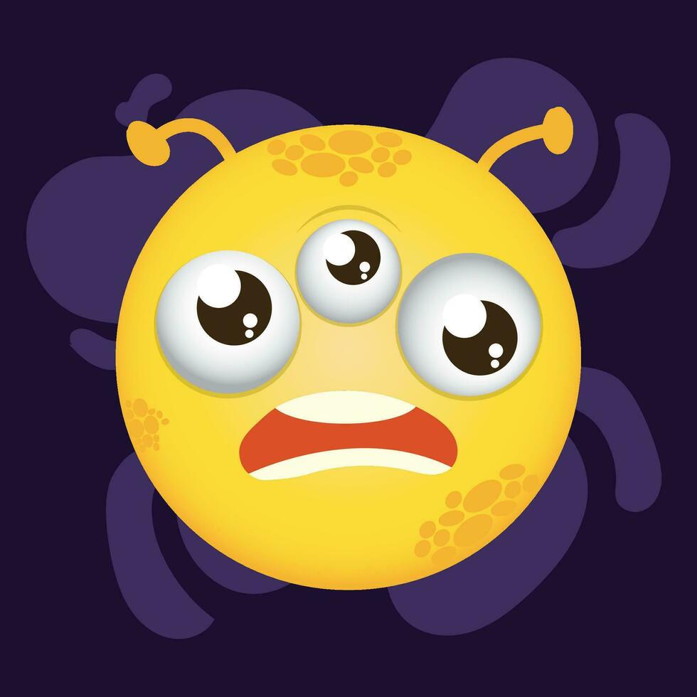 Isolated cute colored monster character Vector illustration
