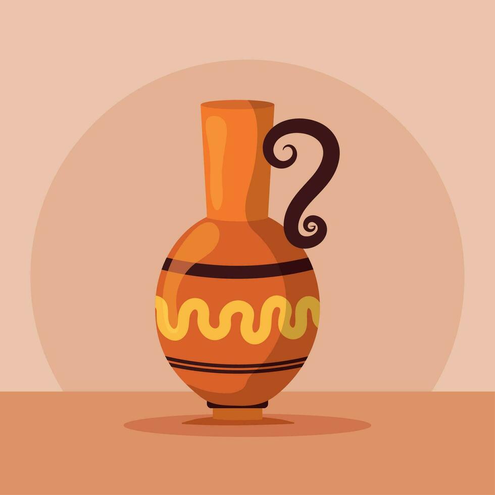 aislado vacío artesano florero icono vector ilustración