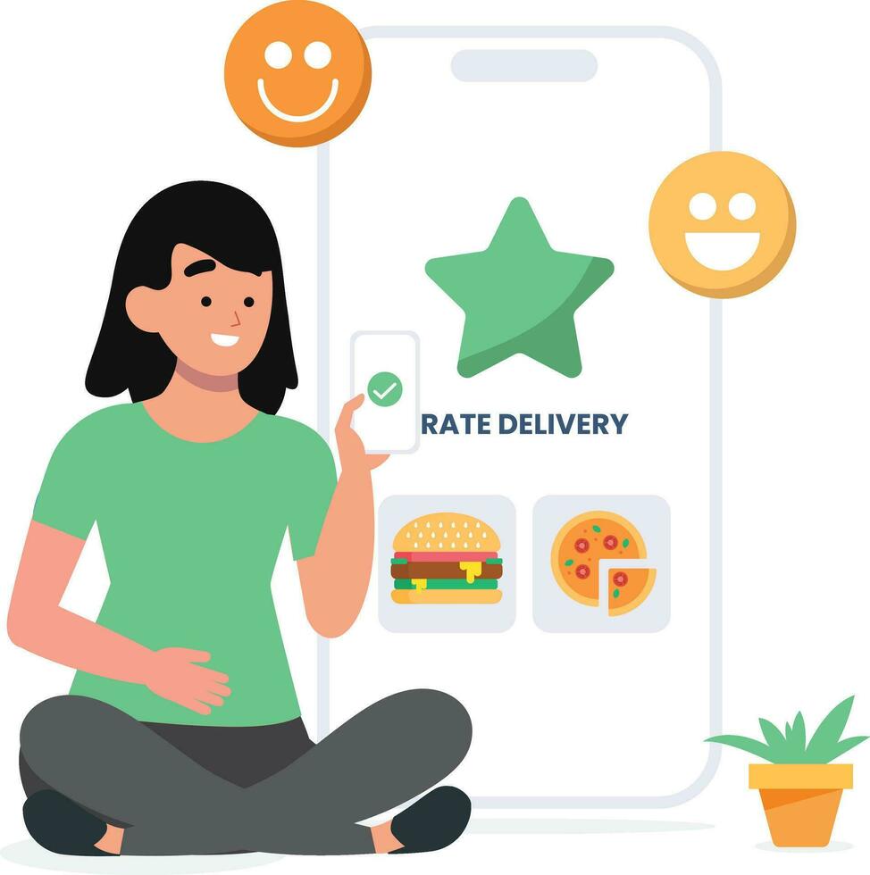 Online Food Ordering Concepts vector