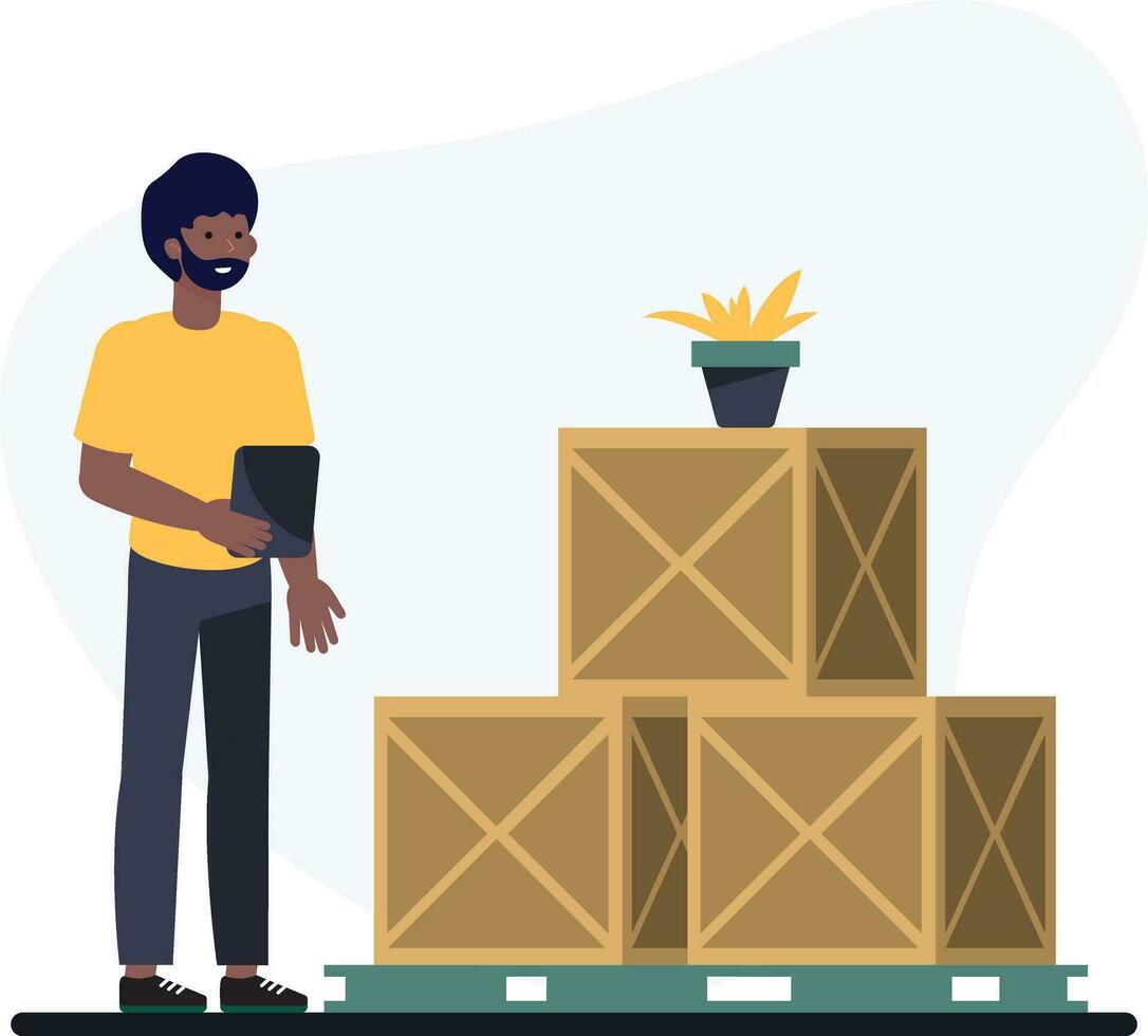 Logistic and delivery concepts 34785908 vector art at vecteezy