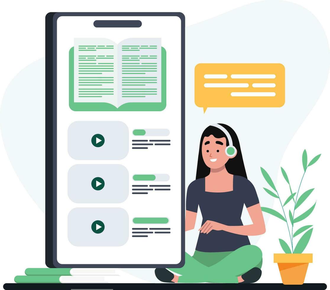 Online learning and Education vector