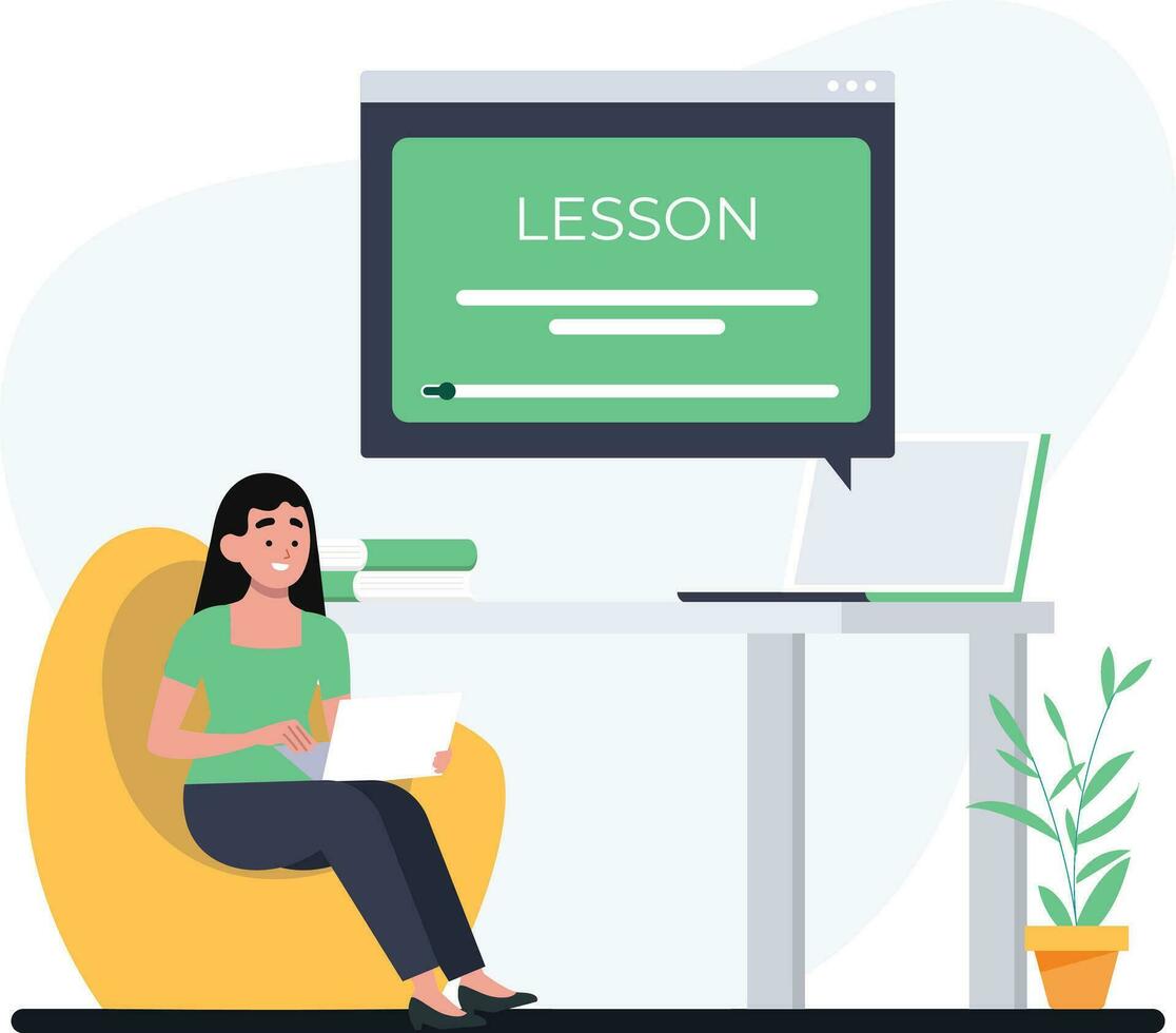 Online learning and Education vector