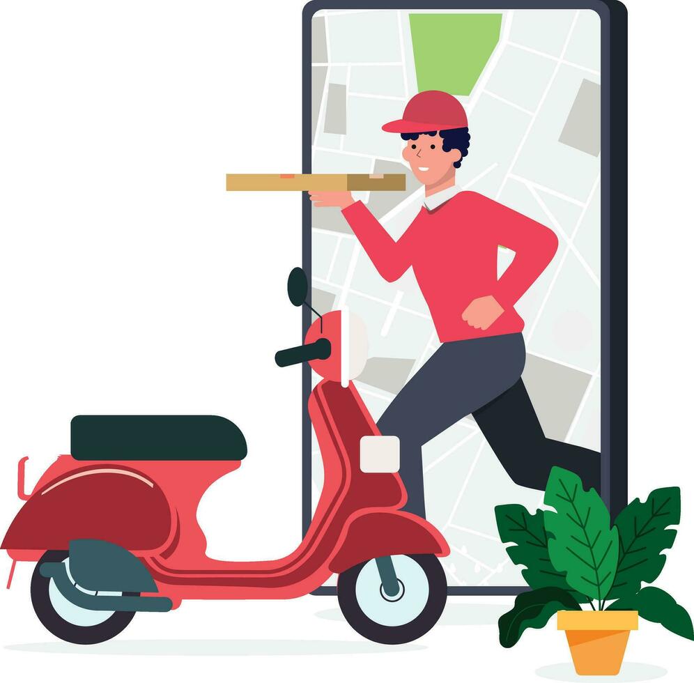 Food ordering and delivery vector