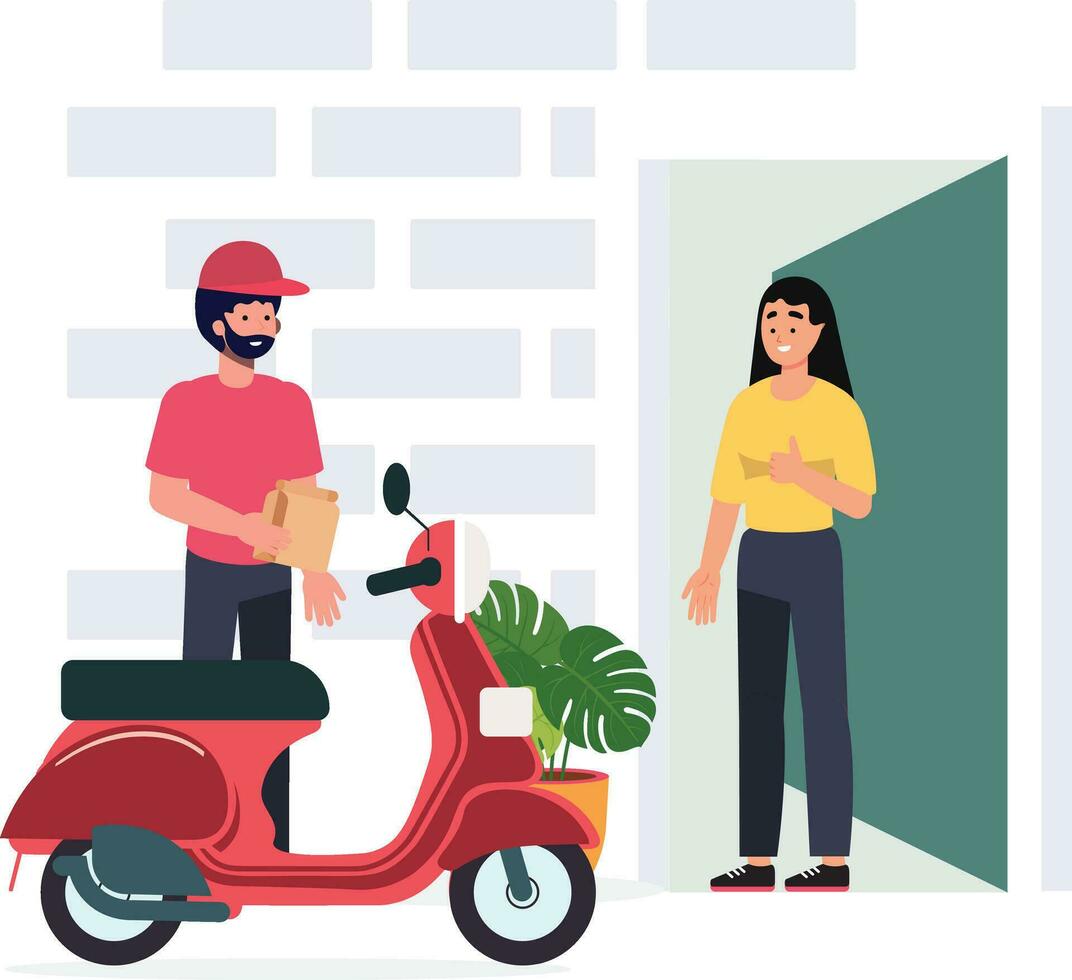 Food ordering and delivery vector