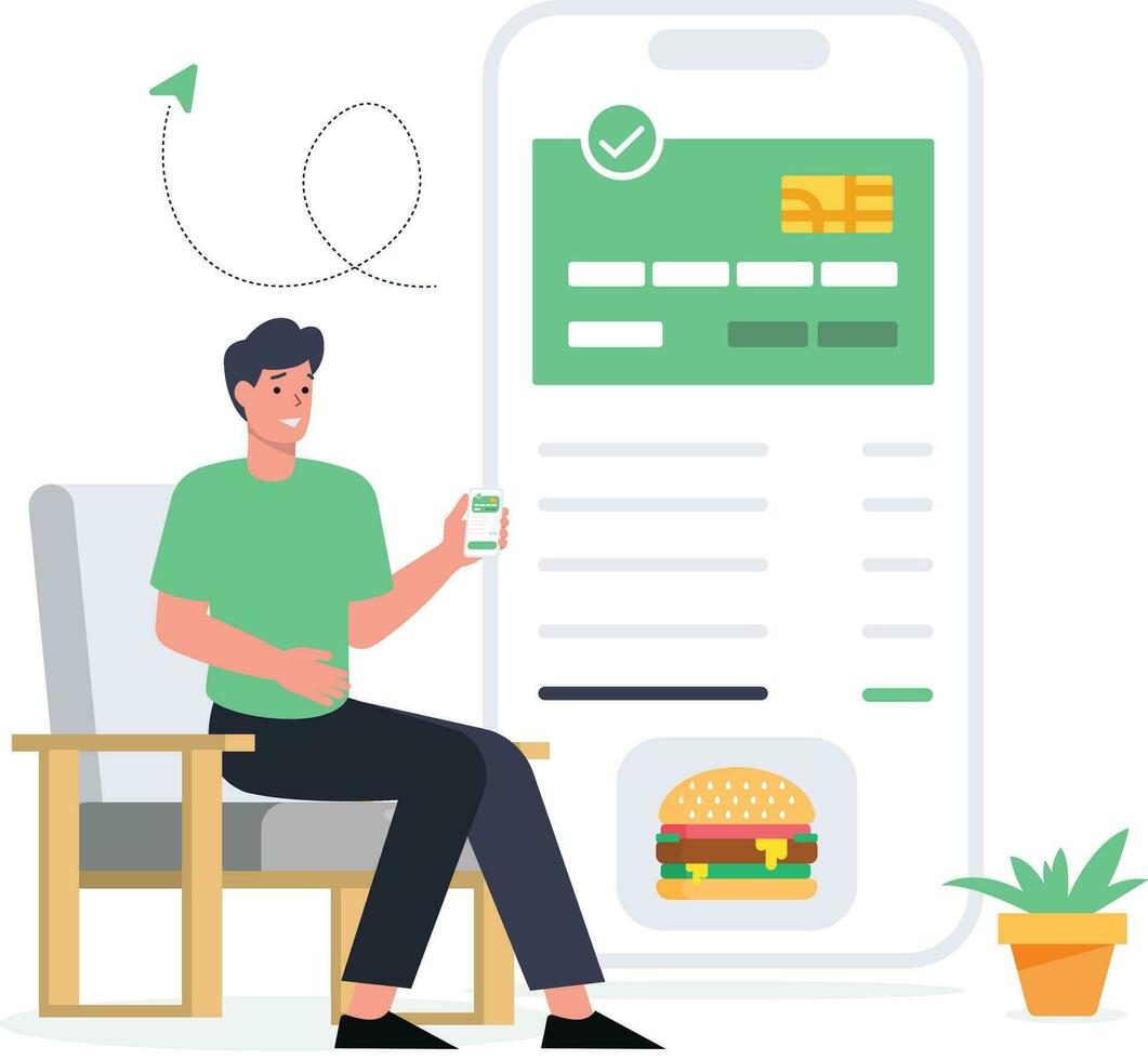 Online Food Ordering Concepts vector