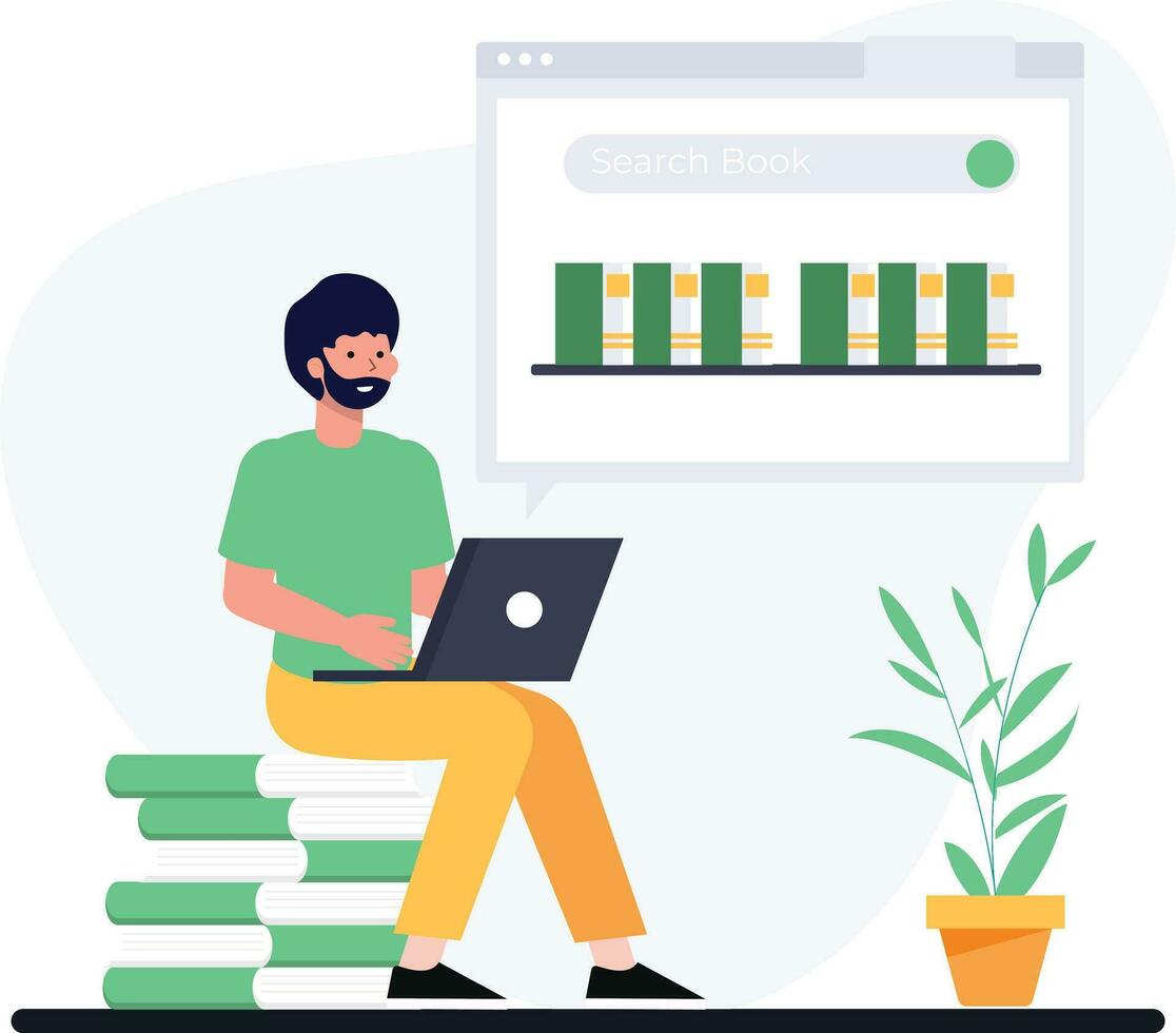 Online learning and Education vector