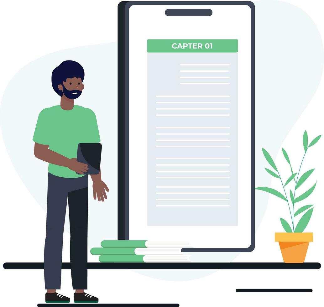 Online learning and Education vector