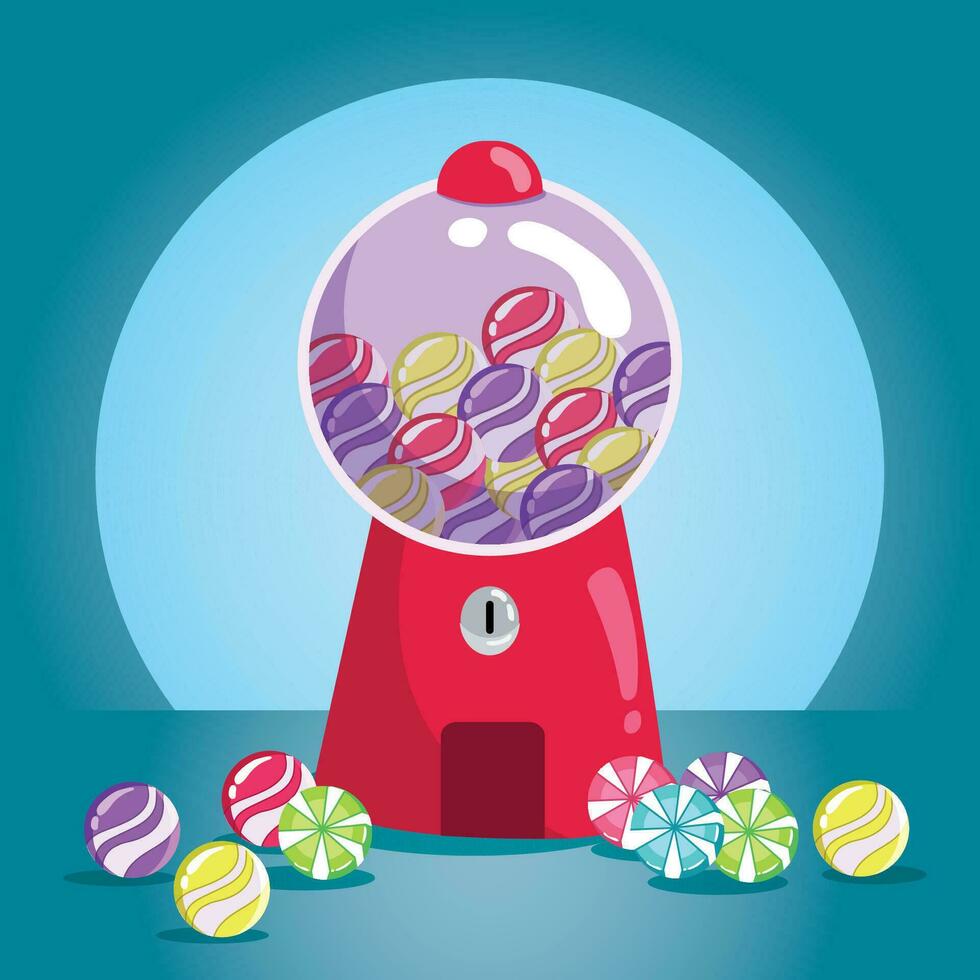 Isolated candy machine with gums Vector illustration