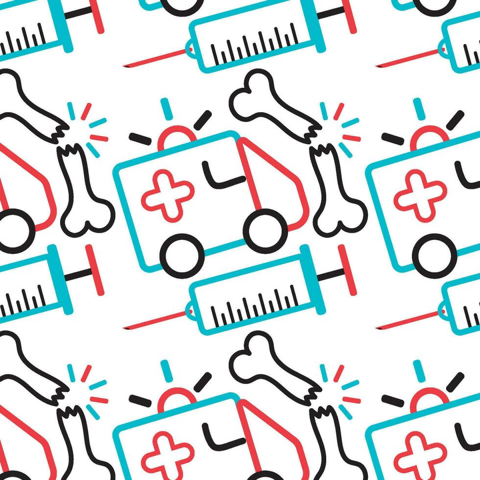 Medical icon pattern background Vector illustration