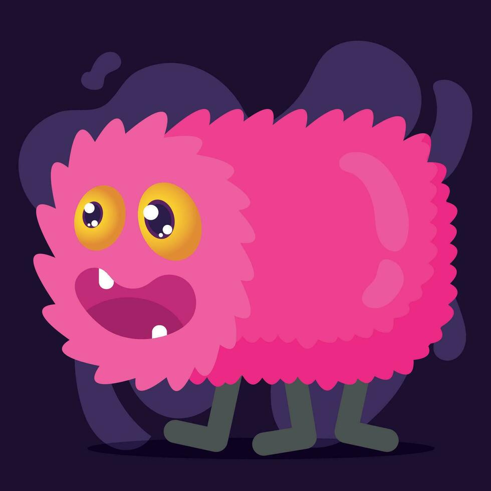 Isolated cute colored monster character Vector illustration