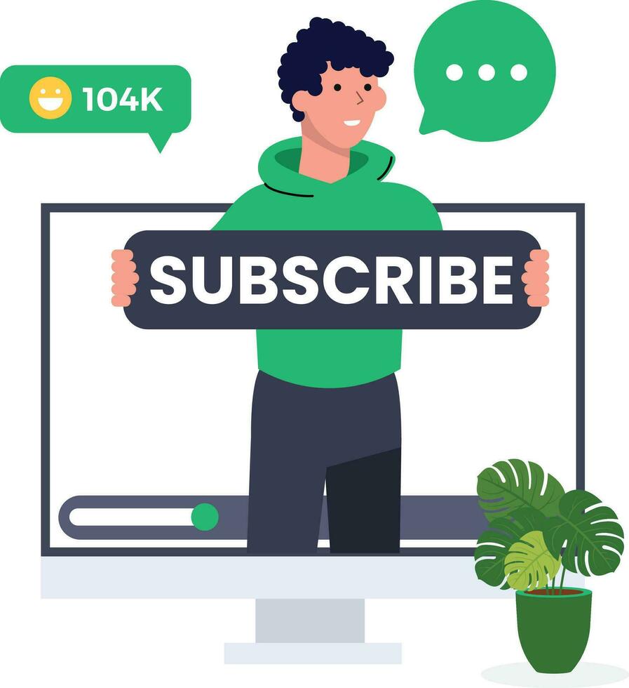 Male Content Creator online vector