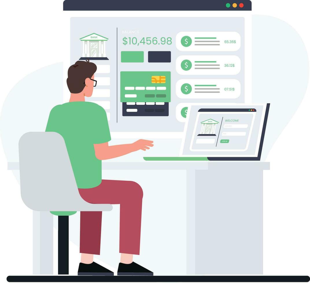 Banking and Financial Activities vector