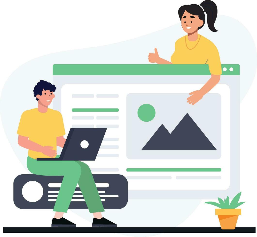 Renting house online vector