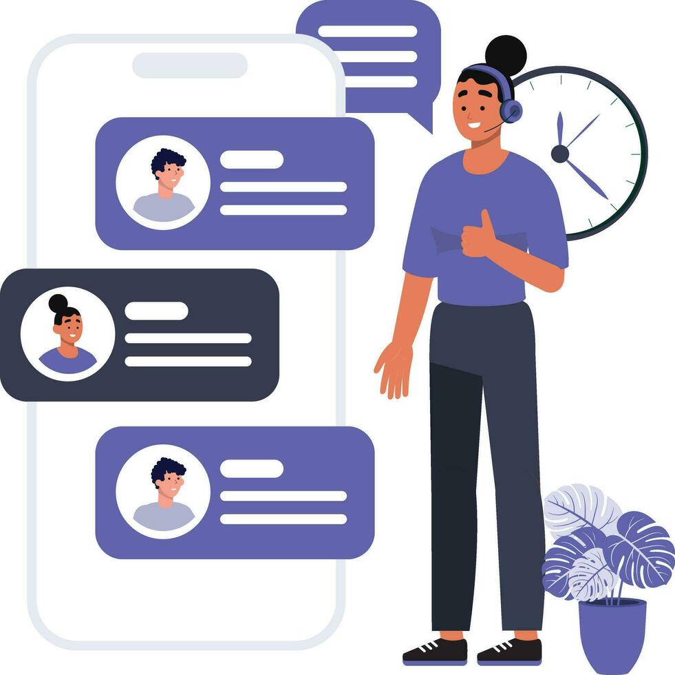 Online Customer Service and Support vector