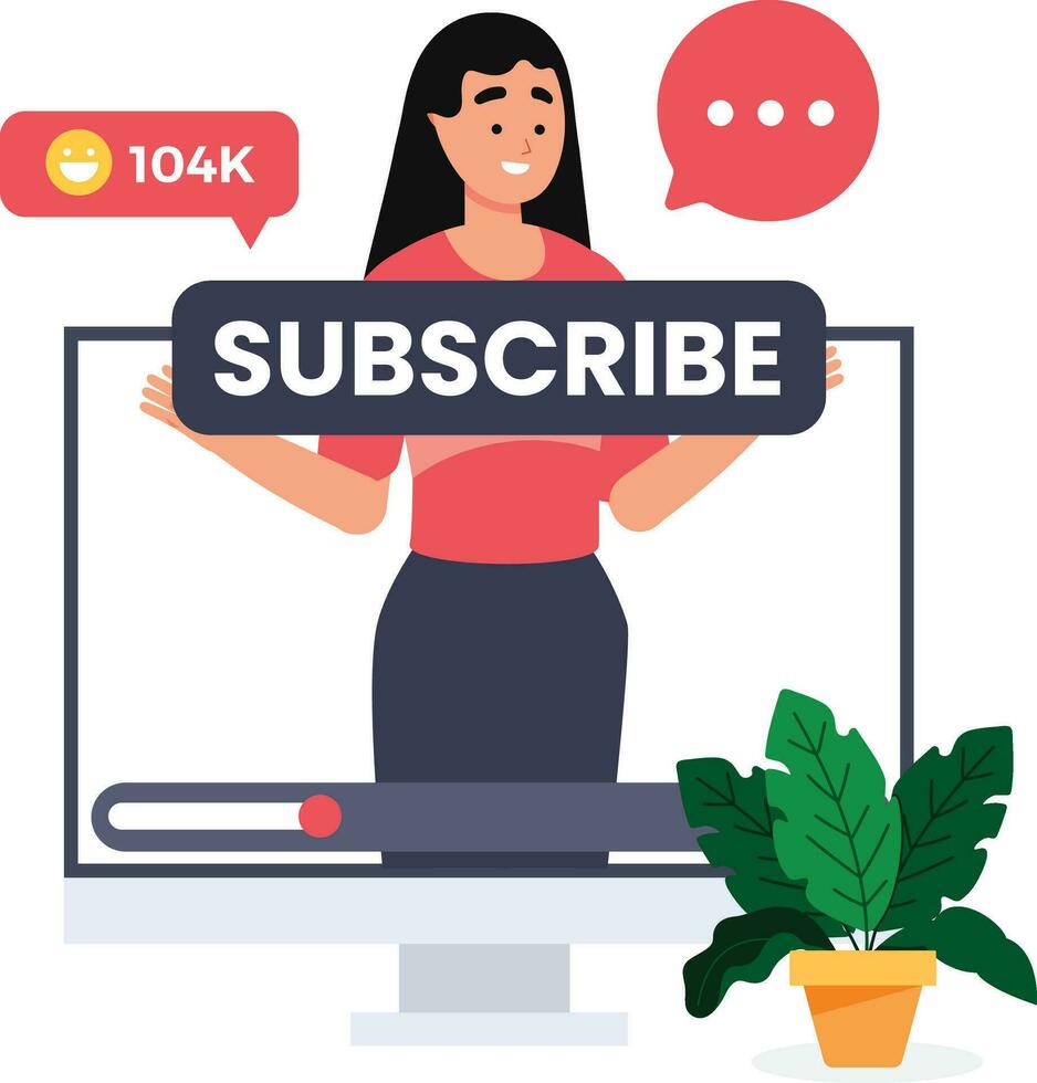 Female Content Creator online vector