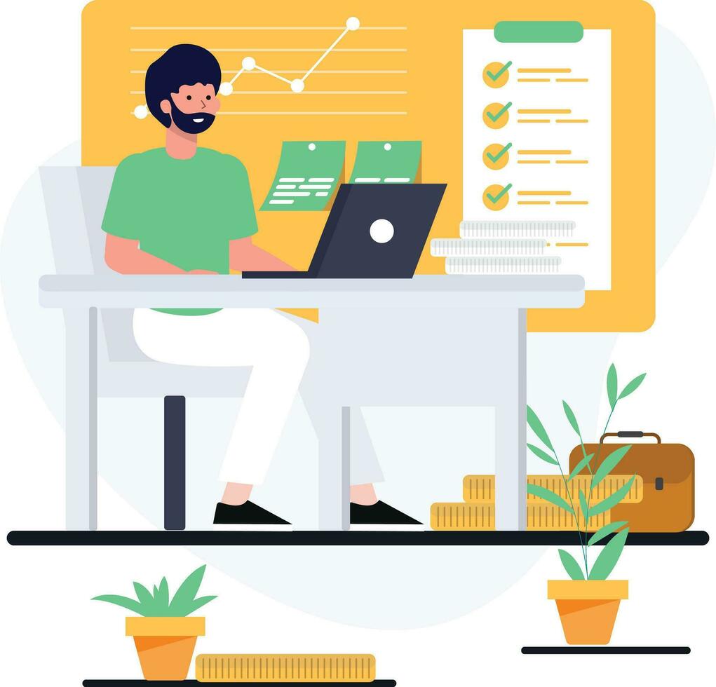Banking and Financial Activities vector