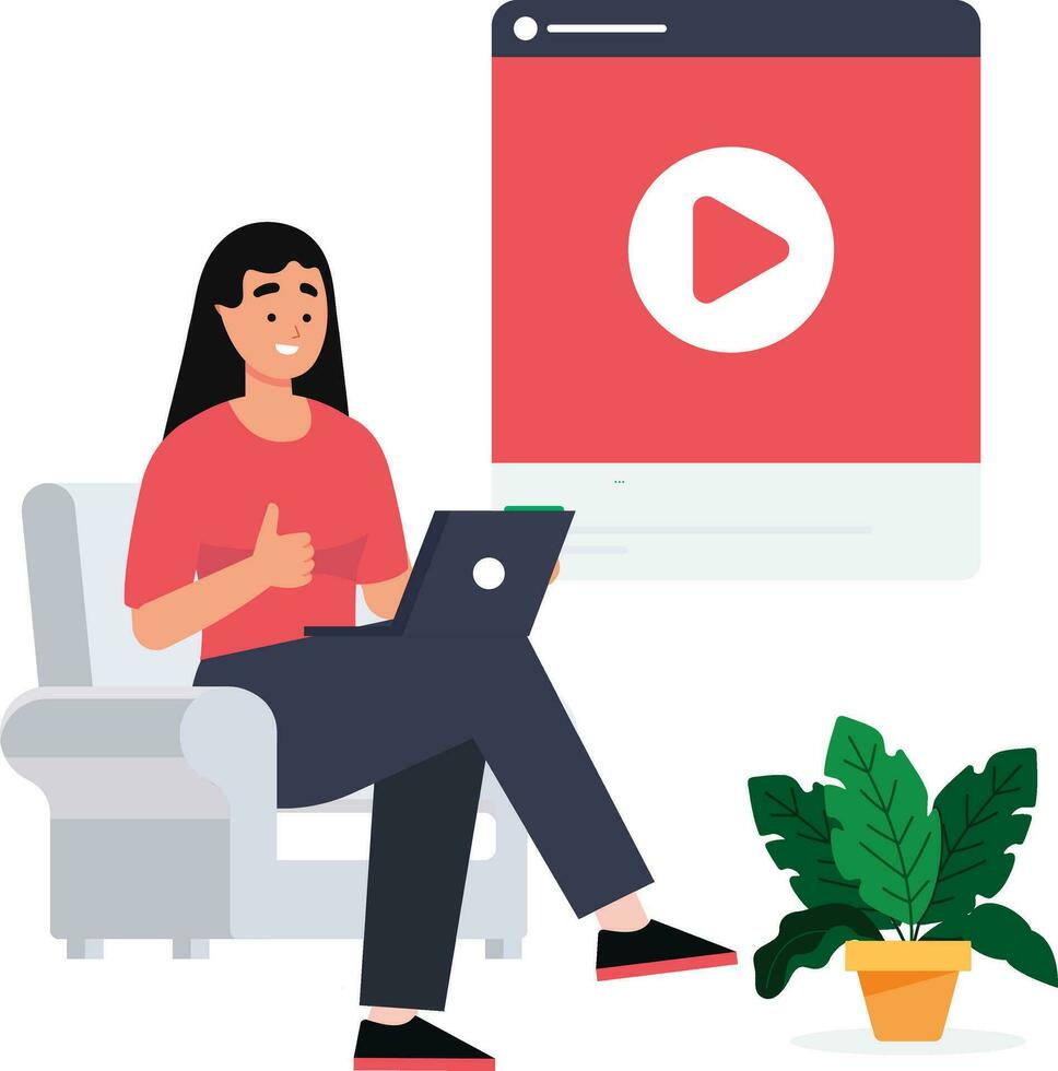 Female Content Creator online vector
