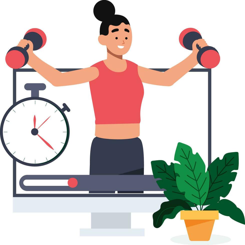 Female Content Creator online vector