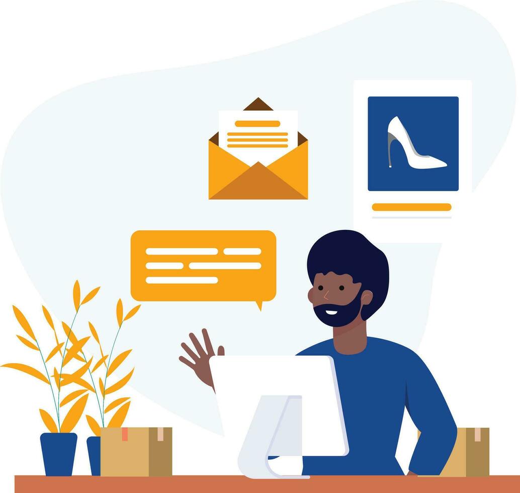 Online Customer Service and Support vector