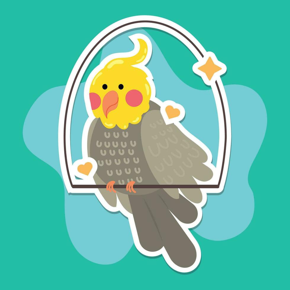 Isolated cute bird cartoon character Vector illustration