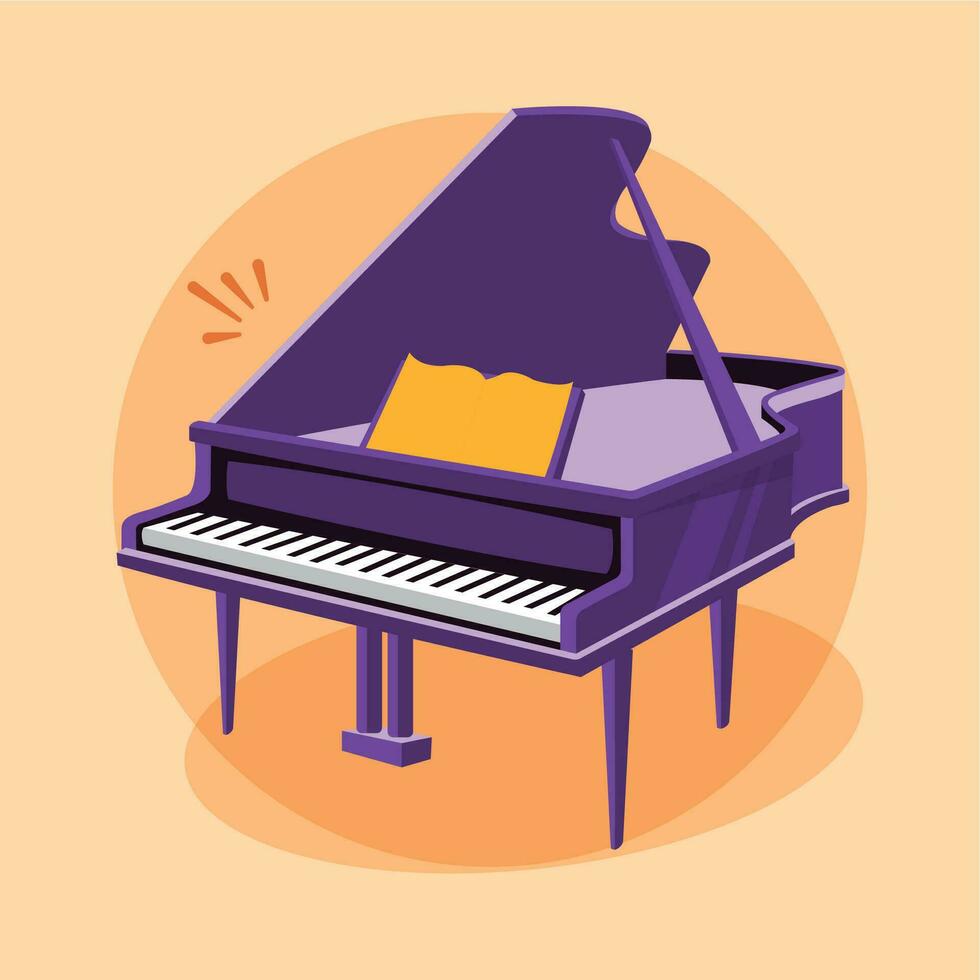 Isolated colored piano musical instrument icon Vector illustration