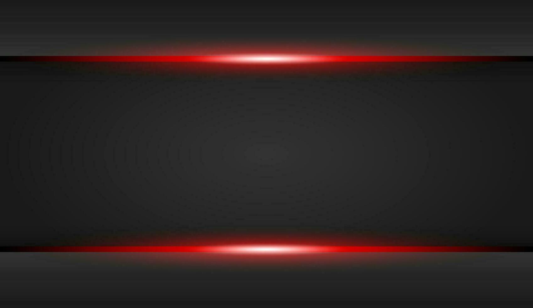 The dark metallic background contrasts with the red stripes that are reflecting light. Vector illustration.