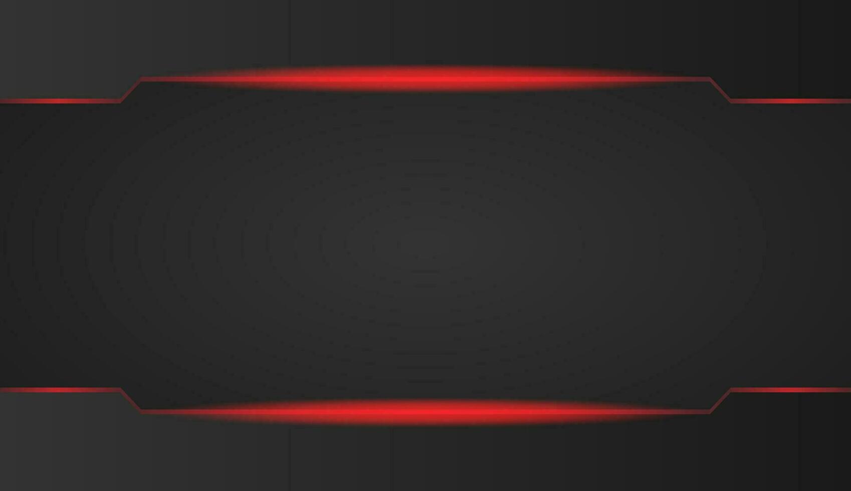 The dark metallic background contrasts with the red stripes that are reflecting light. Vector illustration.