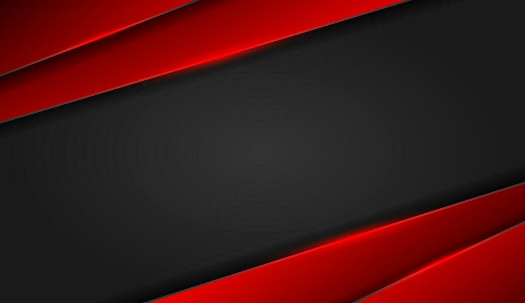 The dark metallic background contrasts with the red stripes that are reflecting light. Vector illustration.