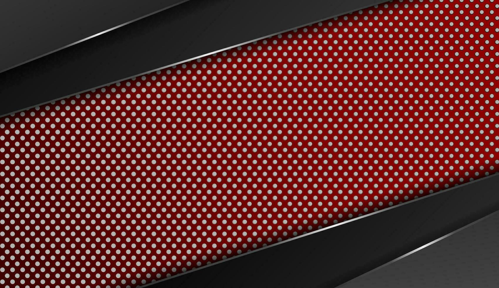 The dark metallic background contrasts with the red stripes that are reflecting light. Vector illustration.