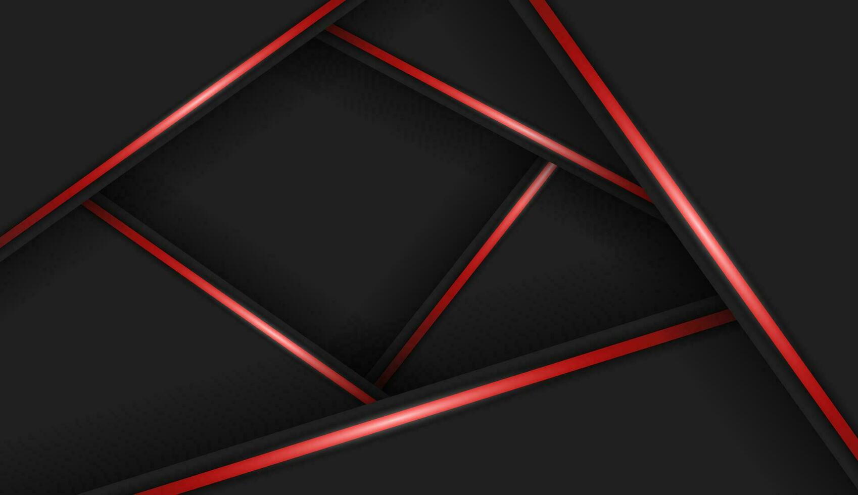 The dark metallic background contrasts with the red stripes that are reflecting light. Vector illustration.