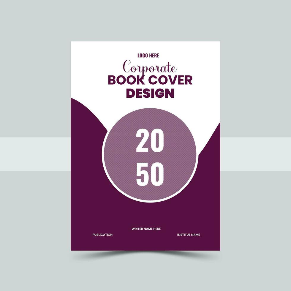 Corporate Book Cover Design Template in A4. Can be adapt to Brochure, Annual Report, vector