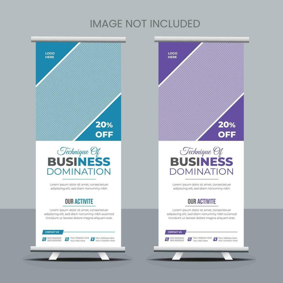 Business Roll Up Banner Design vector