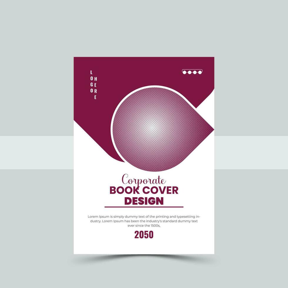 Corporate Book Cover Design Template in A4. Can be adapt to Brochure, Annual Report, vector