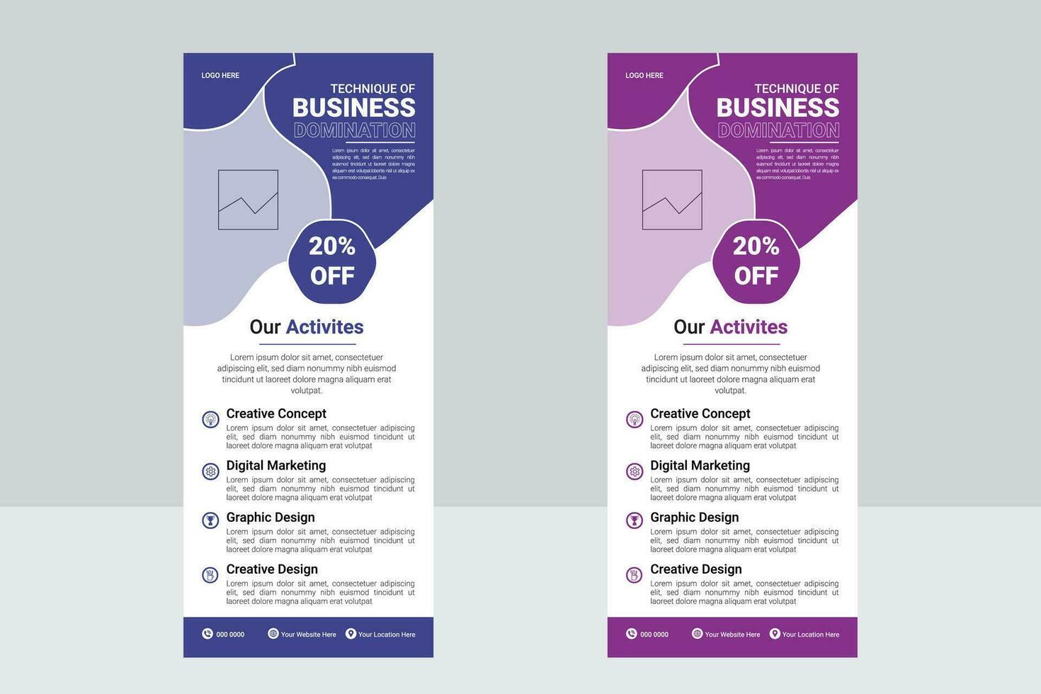 Business Roll Up Banner Design vector