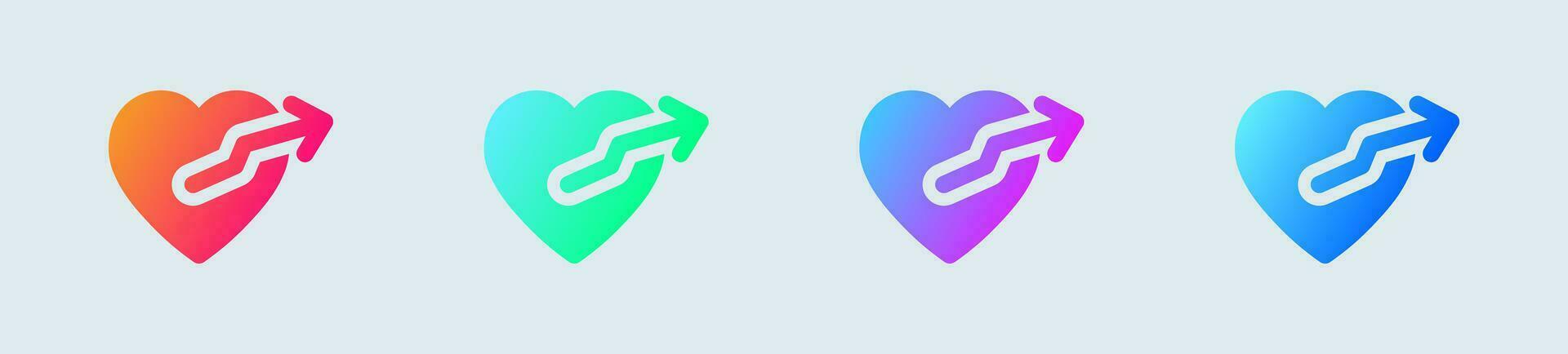 Popular solid icon in gradient colors. Viral signs vector illustration.