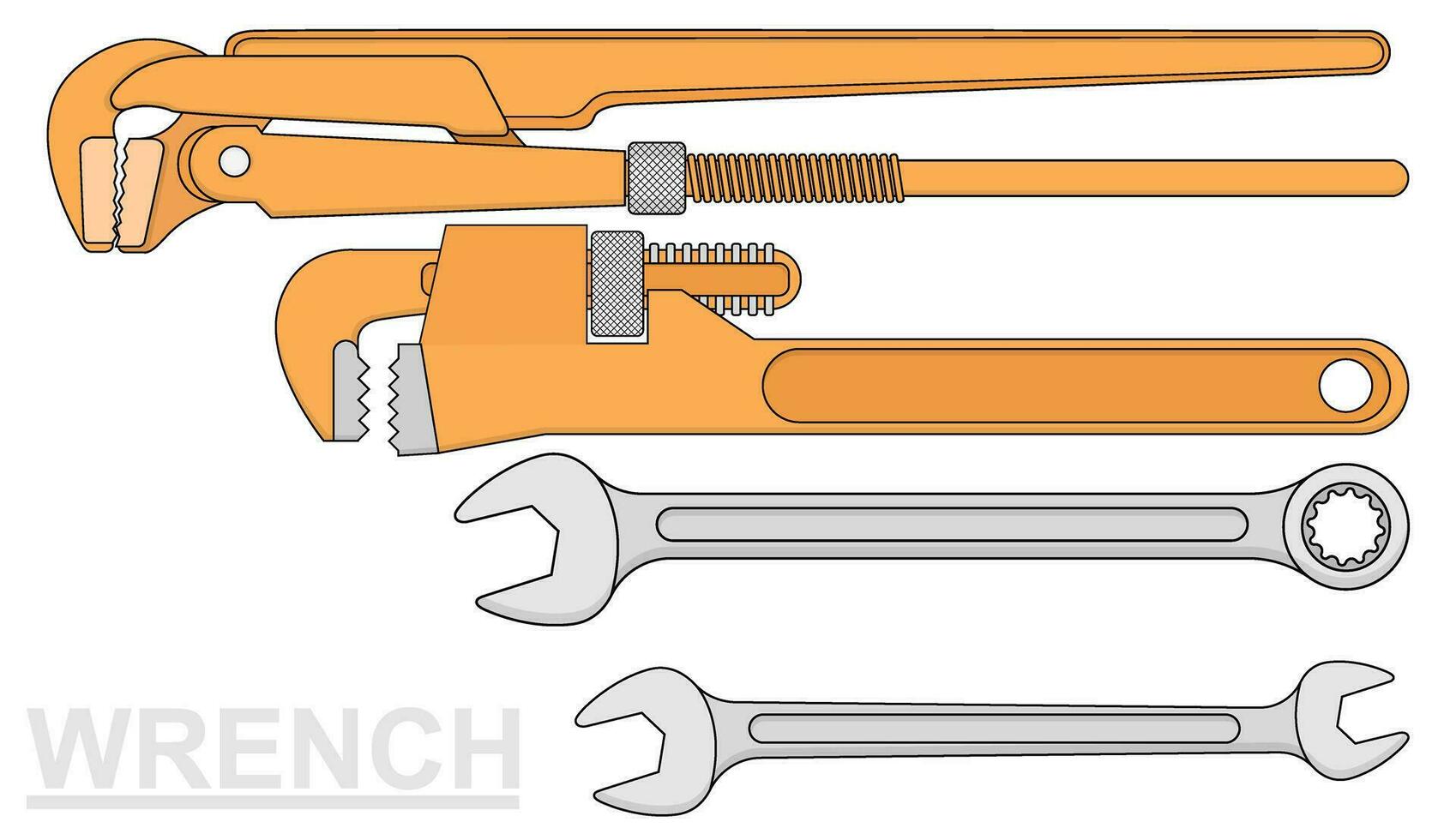 Vector wrench can be used in many ways. Lay out the layers orderly.