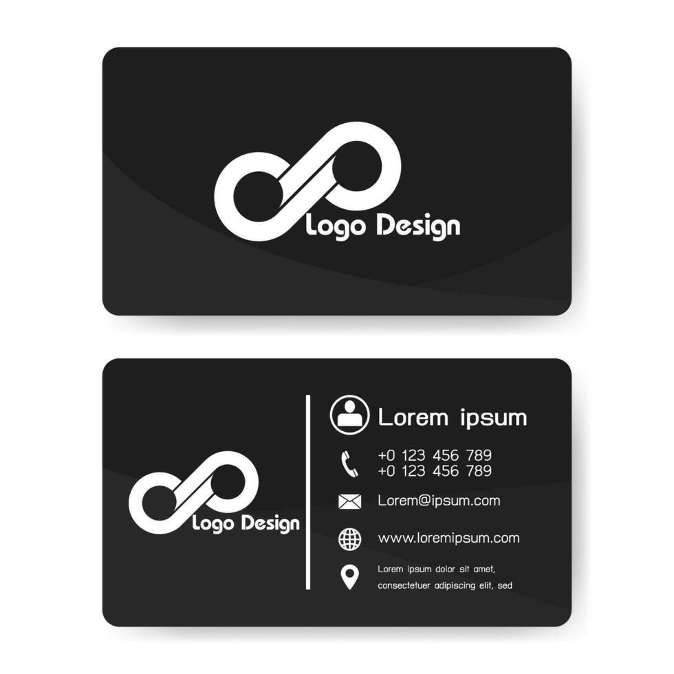 Business card, simple but elegant. Black, white, vector. vector