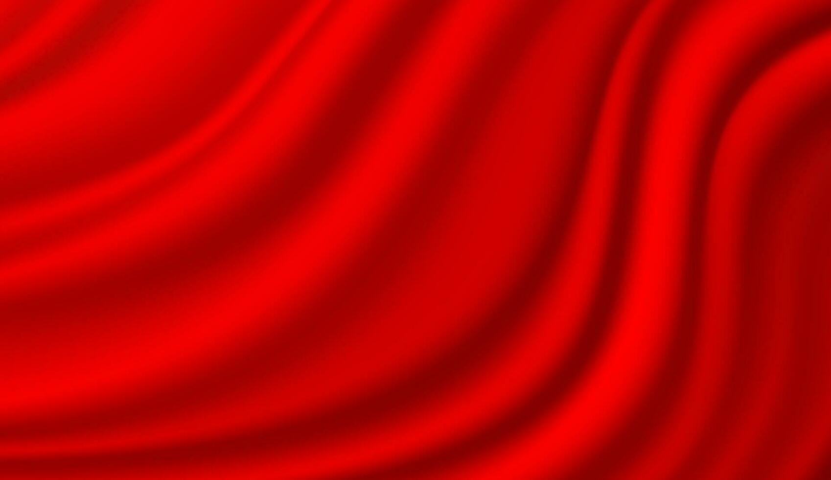 Abstract background, elegant red fabric or liquid waves or folds of satin silk background. Red silk cloth. vector