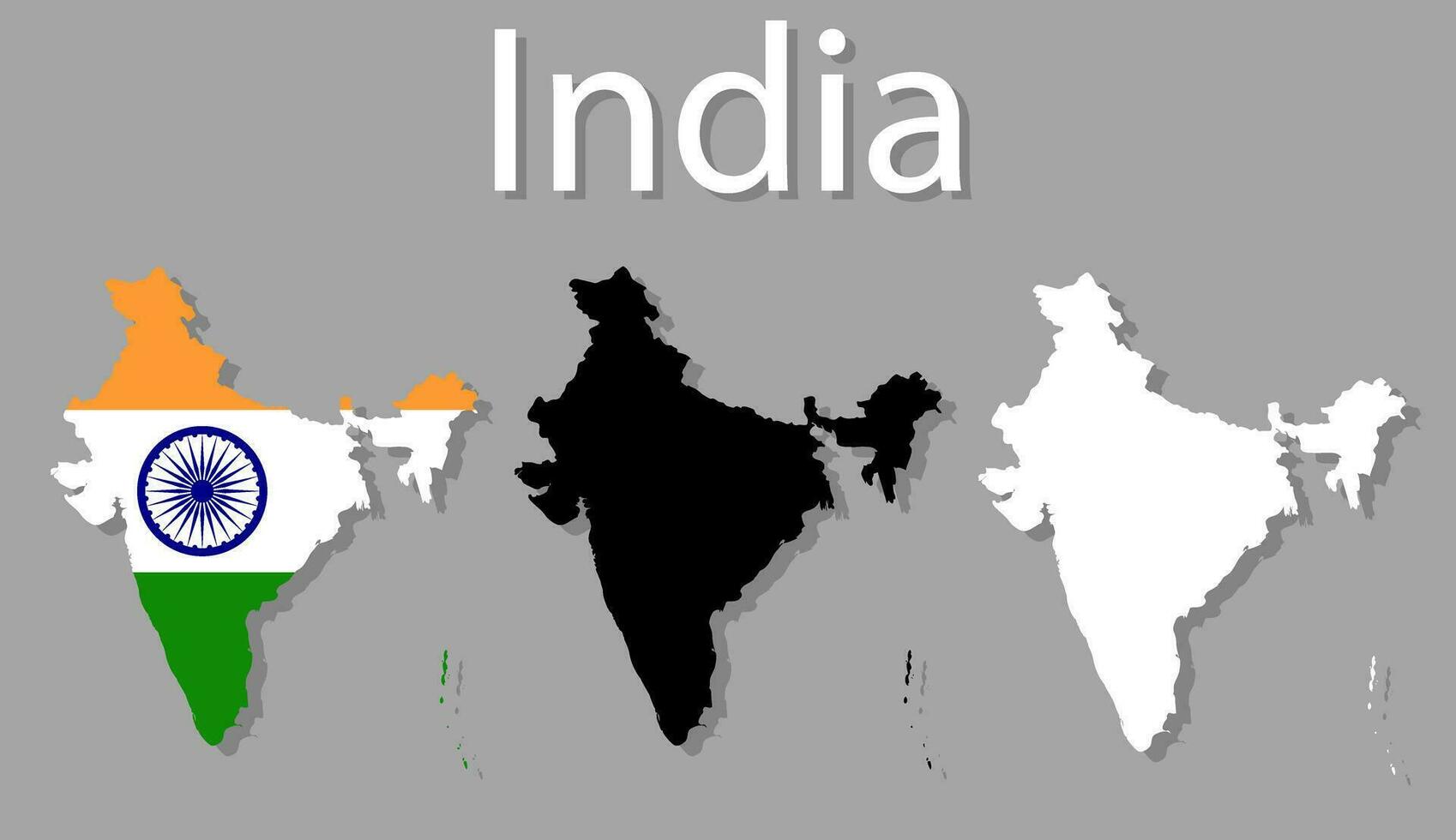 India map set Can be extended illustration. vector