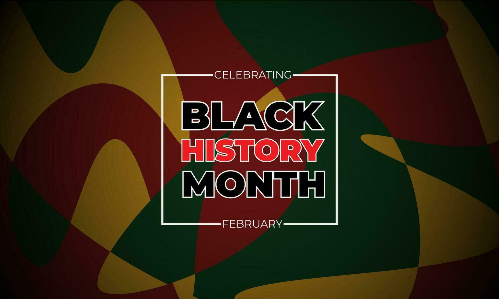 Black History Month Celebration Background Vector Illustration