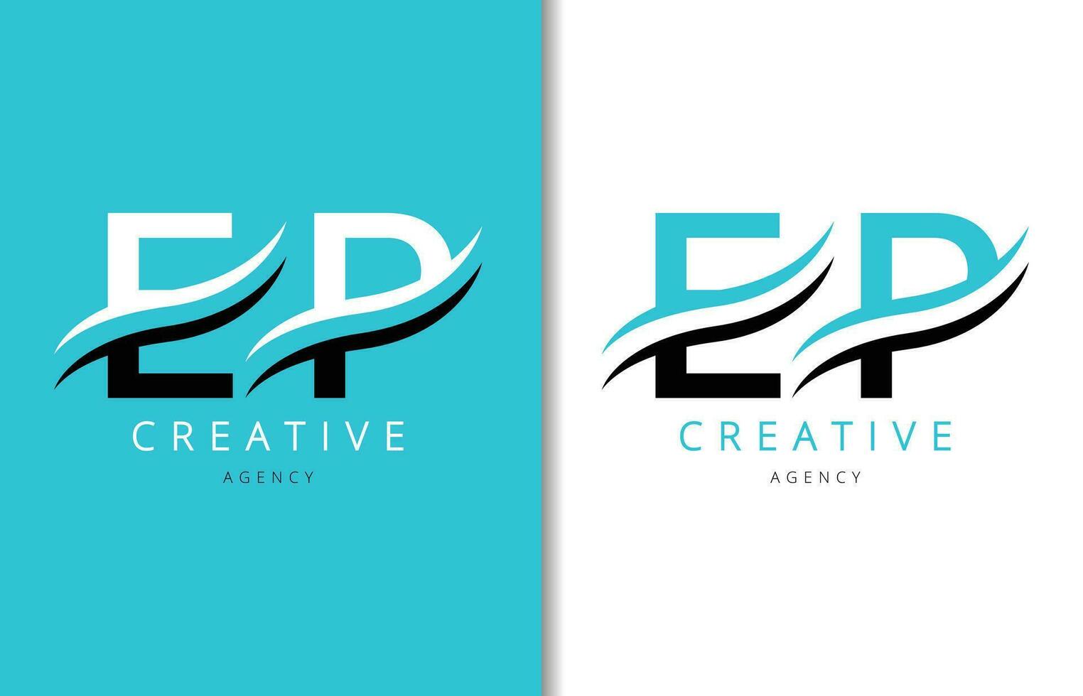 E P Letter Logo Design with Background and Creative company logo. Modern Lettering Fashion Design. Vector illustration
