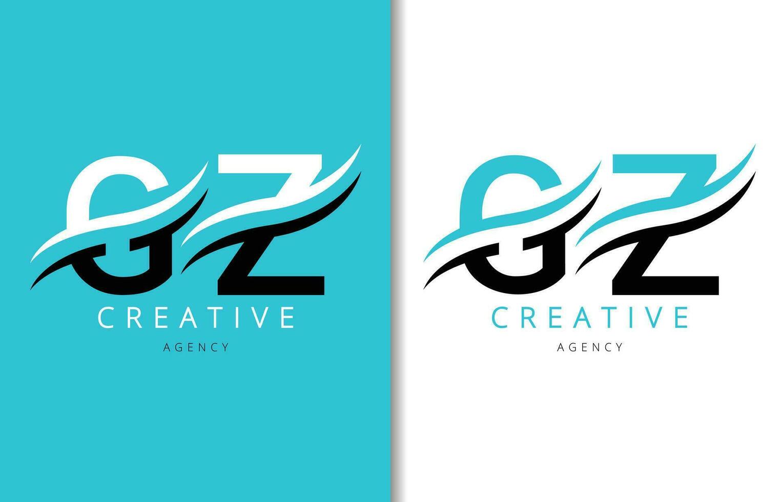 G Z Letter Logo Design with Background and Creative company logo. Modern Lettering Fashion Design. Vector illustration