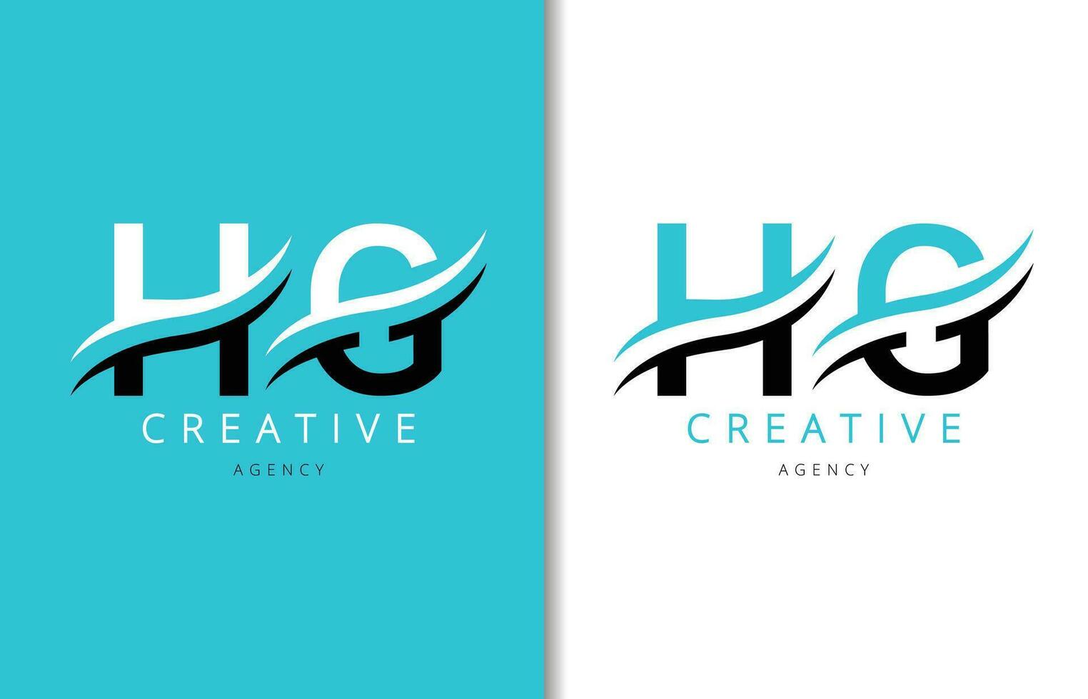 HG Letter Logo Design with Background and Creative company logo. Modern Lettering Fashion Design. Vector illustration