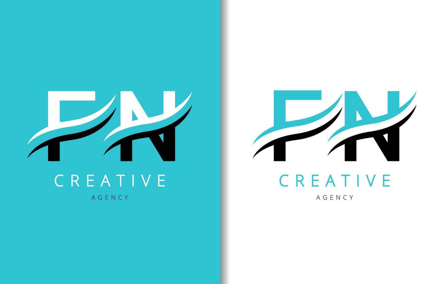 F N Letter Logo Design with Background and Creative company logo. Modern Lettering Fashion Design. Vector illustration