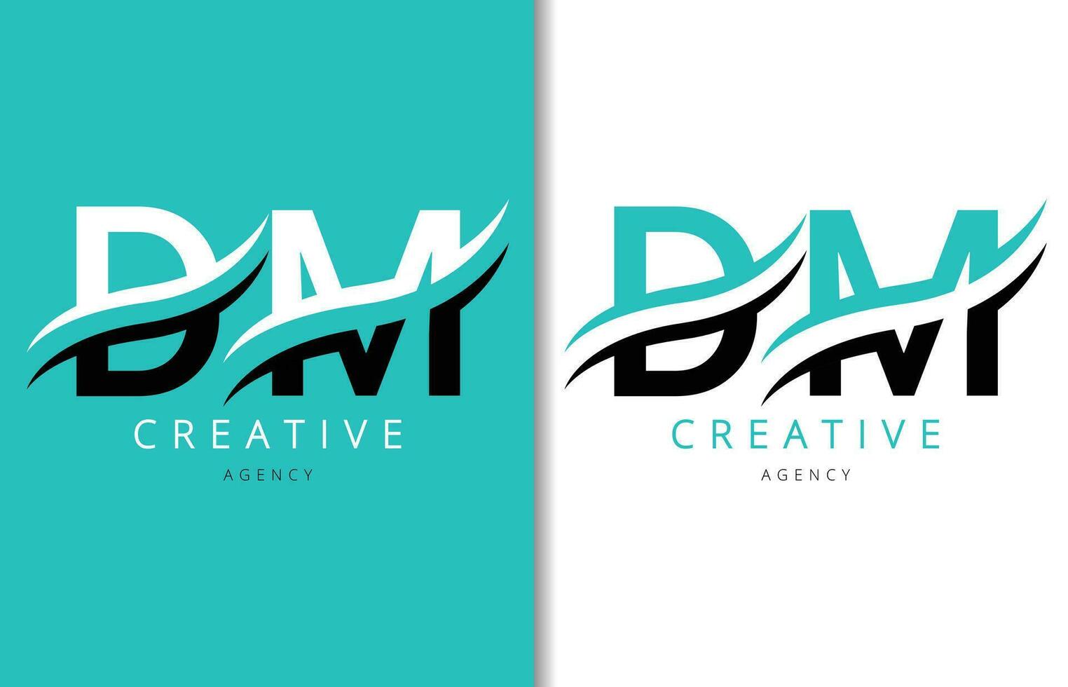 D M Letter Logo Design with Background and Creative company logo. Modern Lettering Fashion Design. Vector illustration