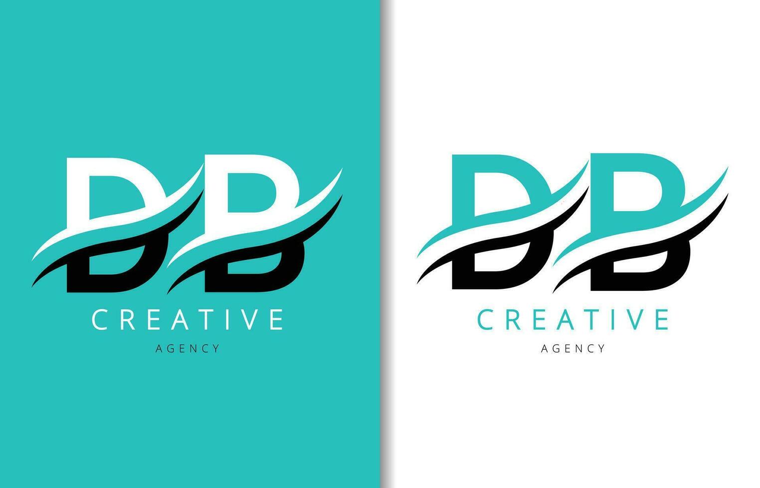 DB Letter Logo Design with Background and Creative company logo. Modern Lettering Fashion Design. Vector illustration