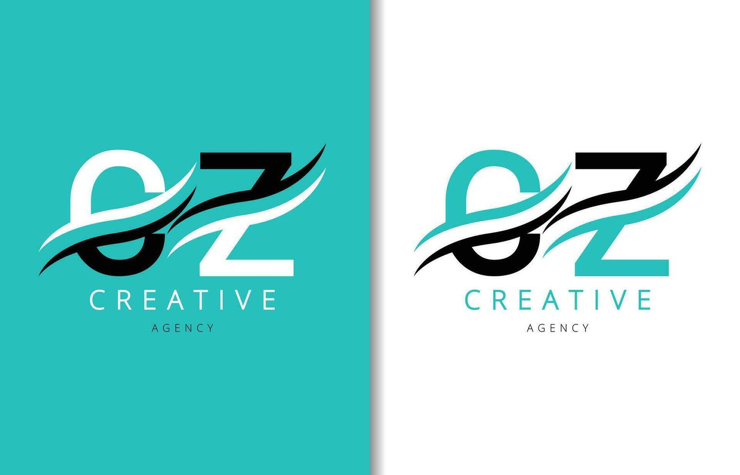 CZ Letter Logo Design with Background and Creative company logo. Modern Lettering Fashion Design. Vector illustration